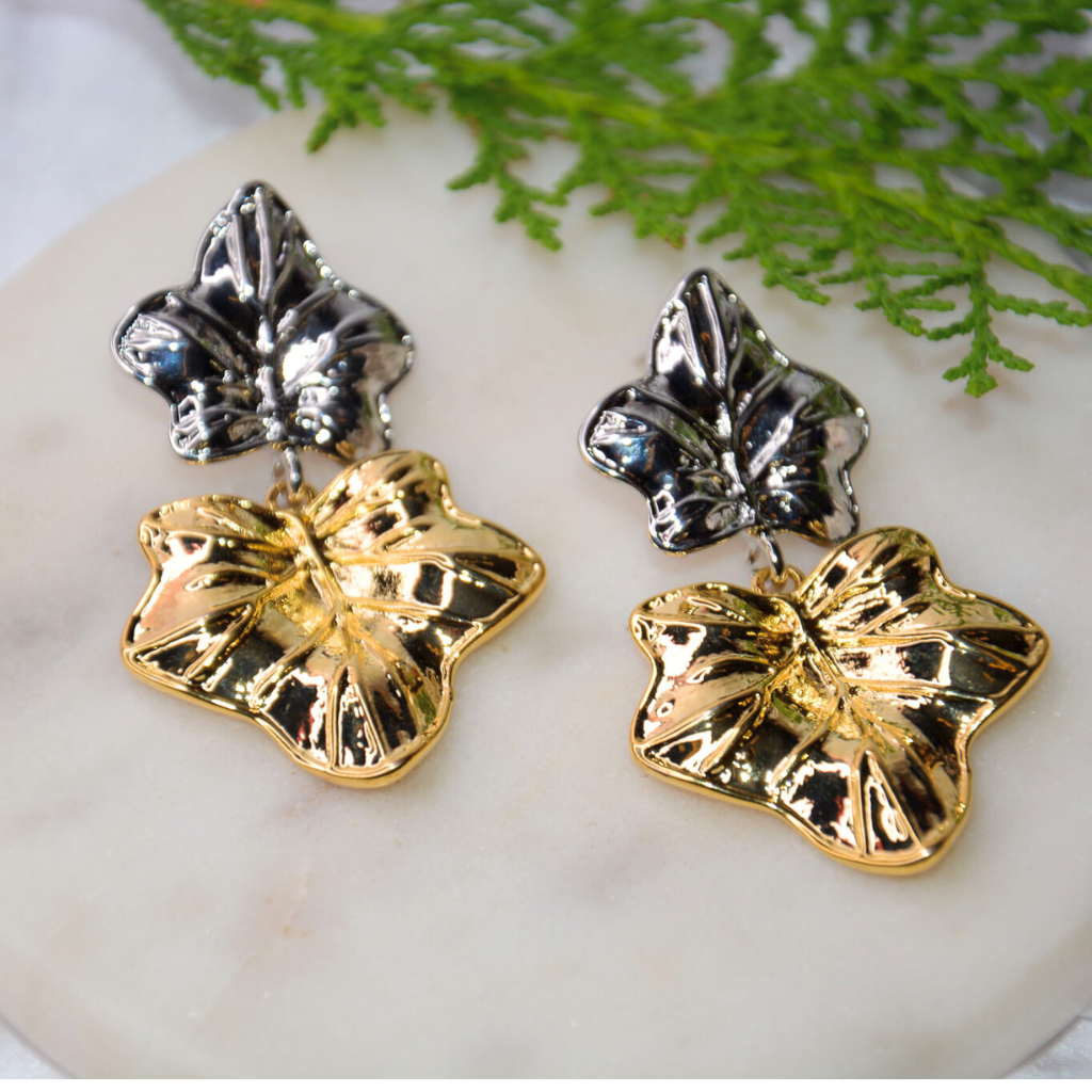 Aurelia Dual Leaf Earrings