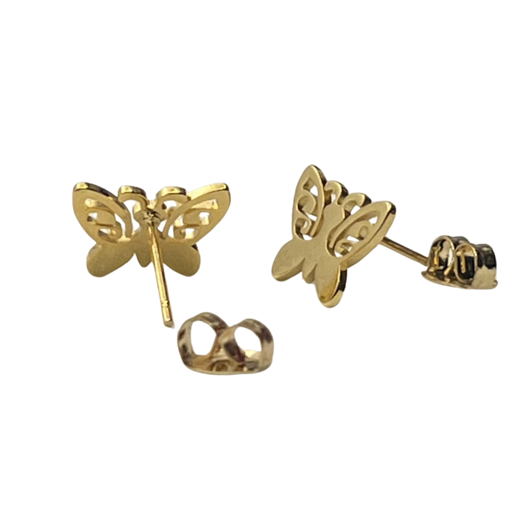 Golden Butterfly Studs - Image 3