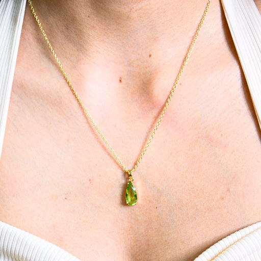 Crystal Teardrop Pendant Chain - Image 2