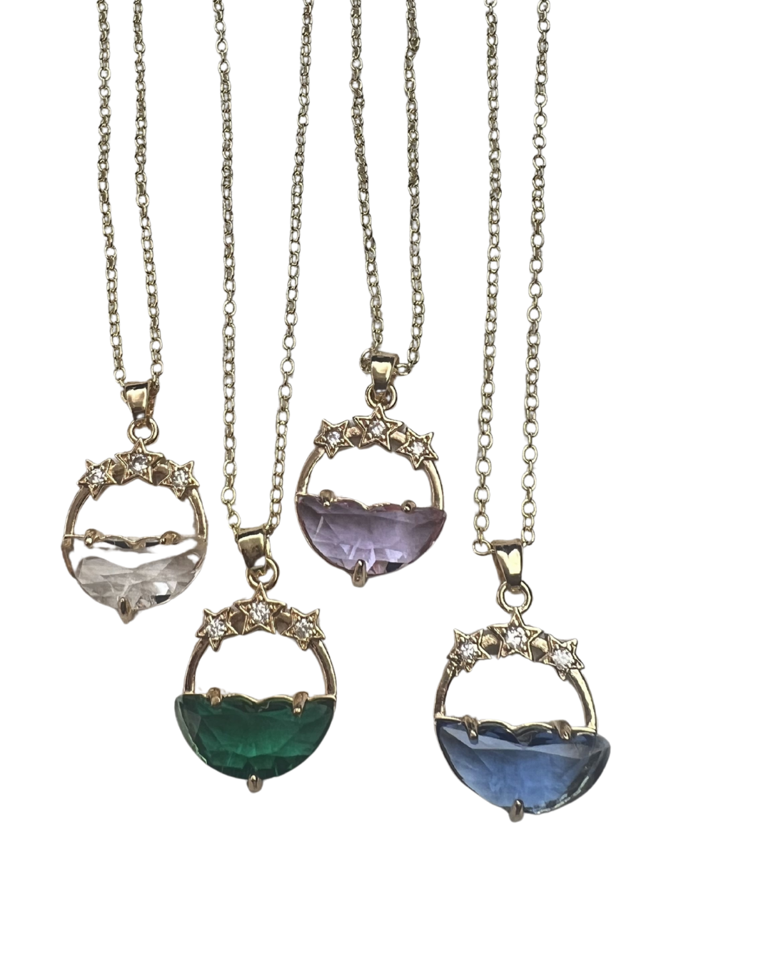 Celestial Crescent Pendant Chain