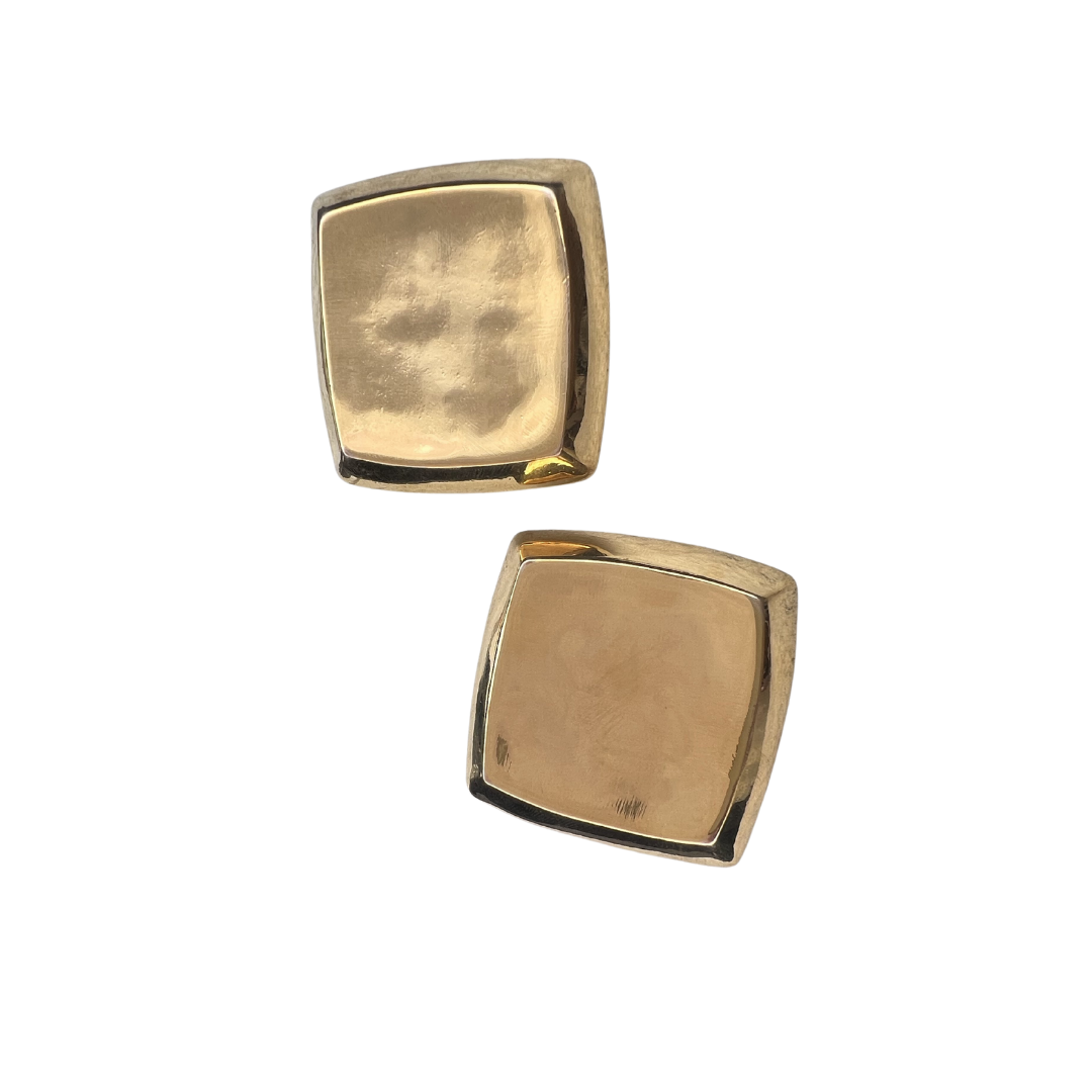 Sculpted Square Luxe Studs