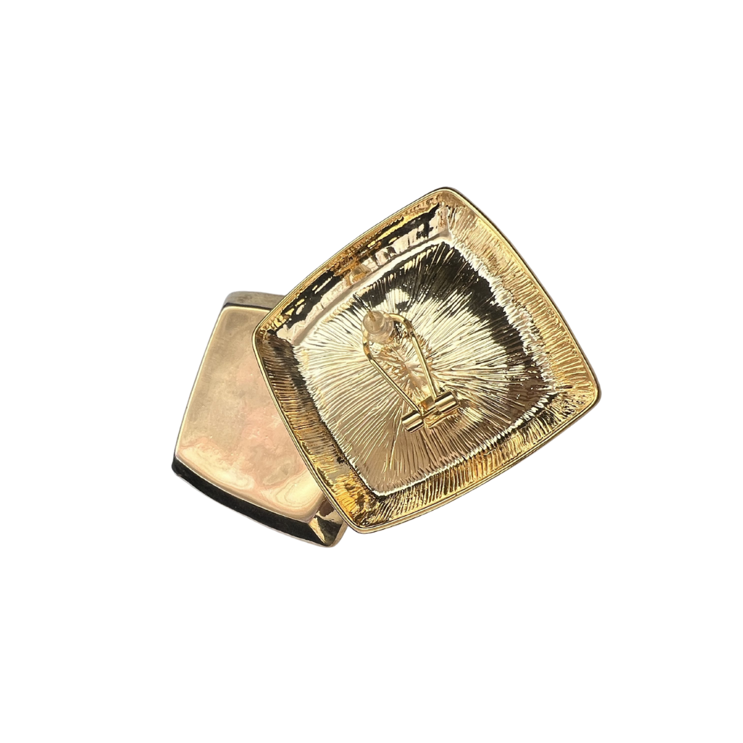 Sculpted Square Luxe Studs - Image 3