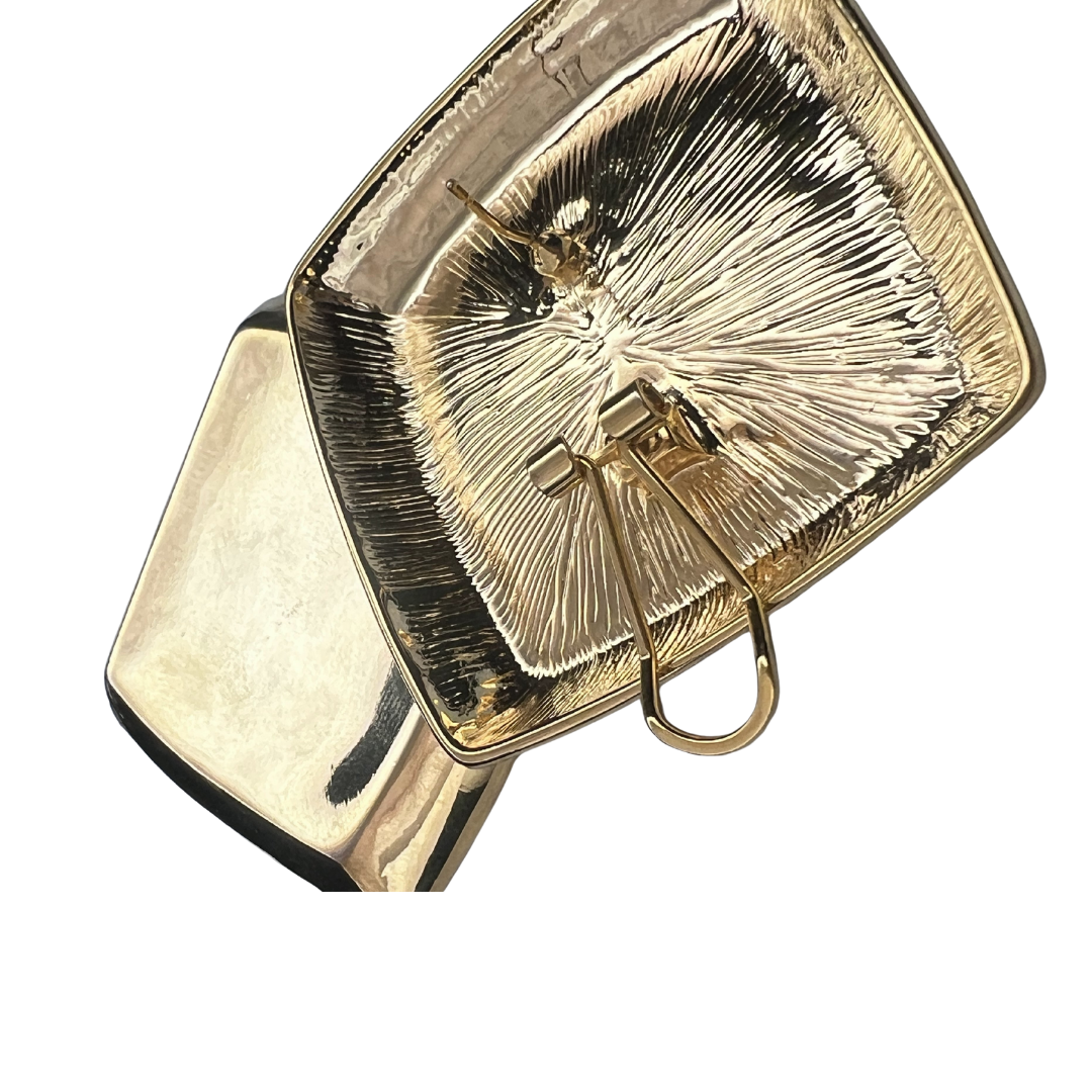 Sculpted Square Luxe Studs - Image 2