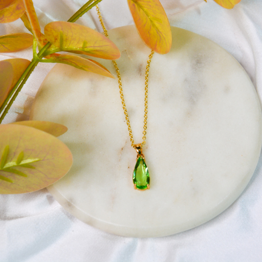 Crystal Teardrop Pendant Chain - Image 3
