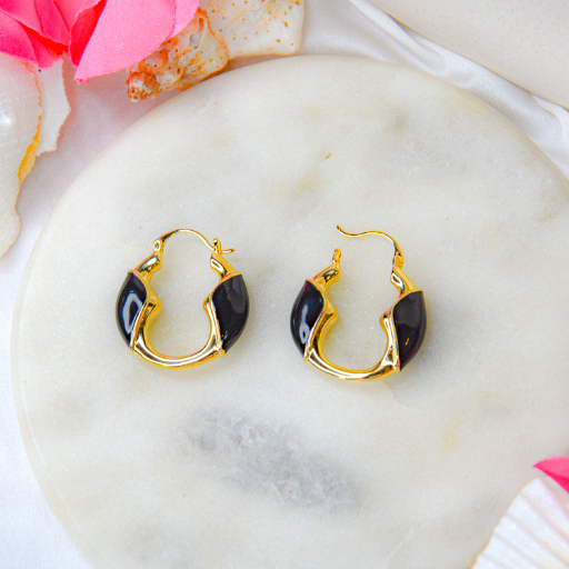 Dual Enamel Curve Hoops - Image 3