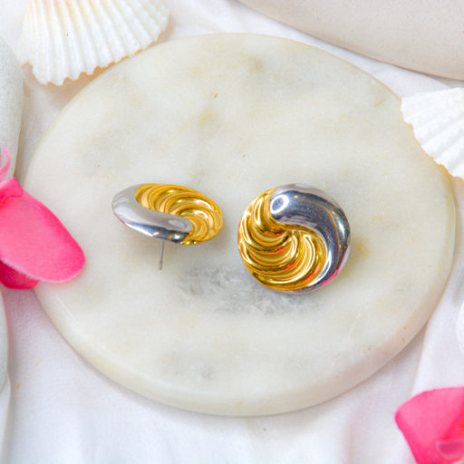 Dual-Tone Ripple Studs - Image 2