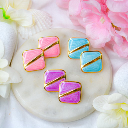 Pastel CandyBlock Studs