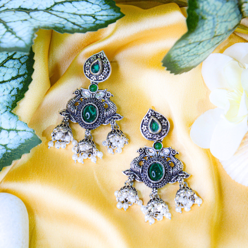 Mughal Gardenstone Danglers - Image 2