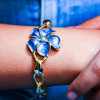 Azure Bloom Gold Bracelet