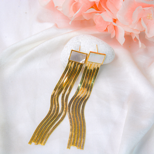 Iridescent Squarefall Earrings