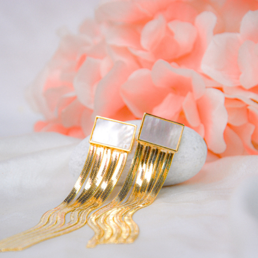 Iridescent Squarefall Earrings - Image 3