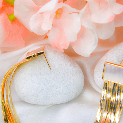 Iridescent Squarefall Earrings - Image 4